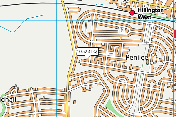 G52 4DQ map - OS VectorMap District (Ordnance Survey)