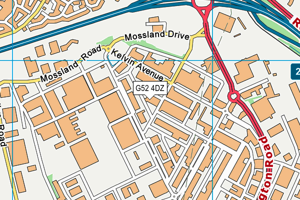 G52 4DZ map - OS VectorMap District (Ordnance Survey)