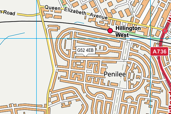 G52 4EB map - OS VectorMap District (Ordnance Survey)