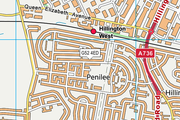 G52 4ED map - OS VectorMap District (Ordnance Survey)