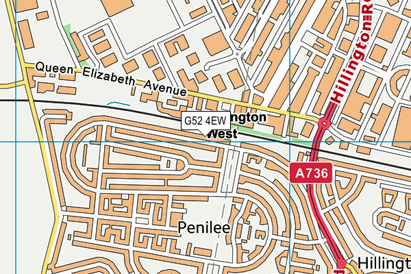 G52 4EW map - OS VectorMap District (Ordnance Survey)
