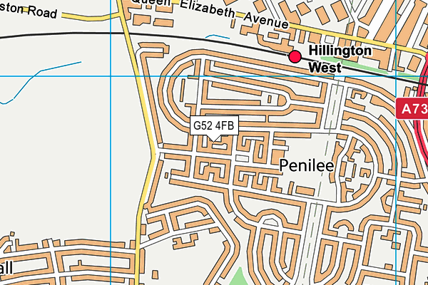 G52 4FB map - OS VectorMap District (Ordnance Survey)