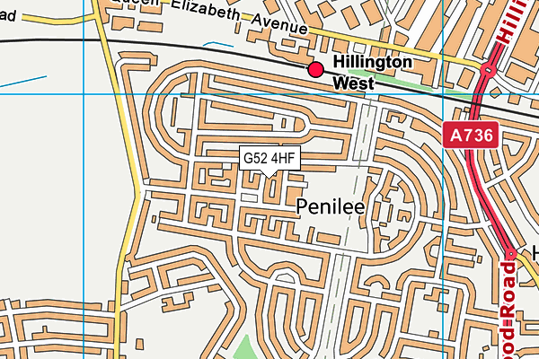 G52 4HF map - OS VectorMap District (Ordnance Survey)
