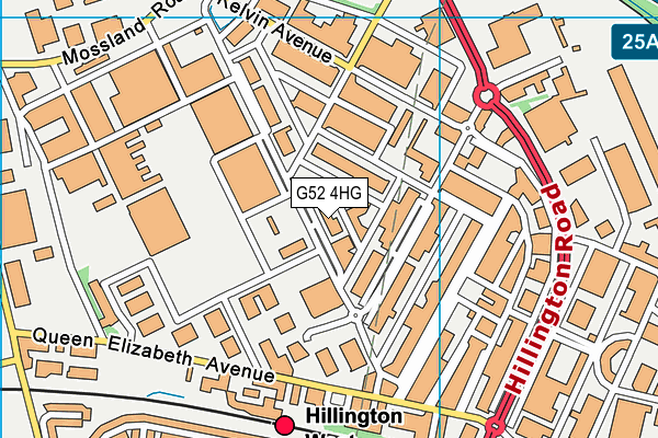 G52 4HG map - OS VectorMap District (Ordnance Survey)