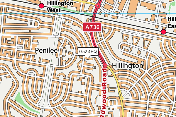 G52 4HQ map - OS VectorMap District (Ordnance Survey)