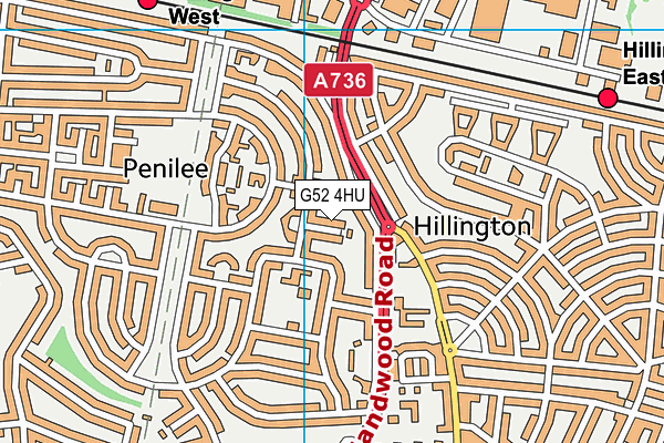 G52 4HU map - OS VectorMap District (Ordnance Survey)