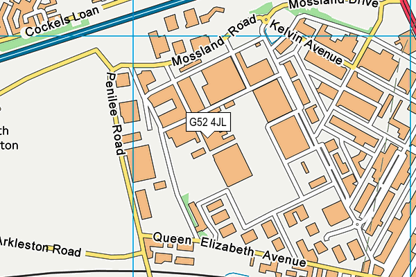 G52 4JL map - OS VectorMap District (Ordnance Survey)