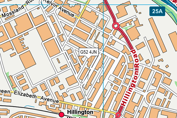 G52 4JN map - OS VectorMap District (Ordnance Survey)