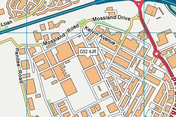 G52 4JR map - OS VectorMap District (Ordnance Survey)