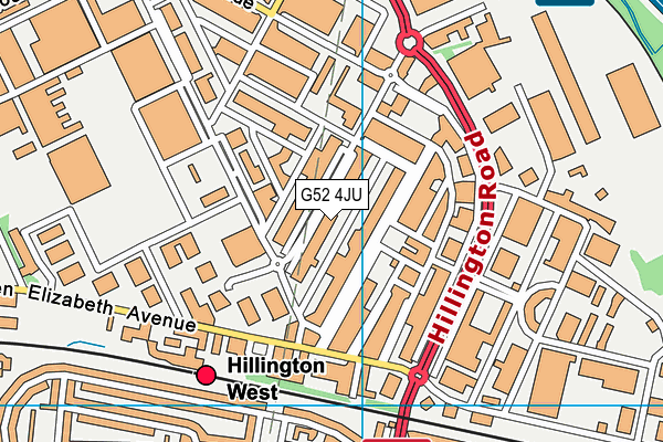 G52 4JU map - OS VectorMap District (Ordnance Survey)