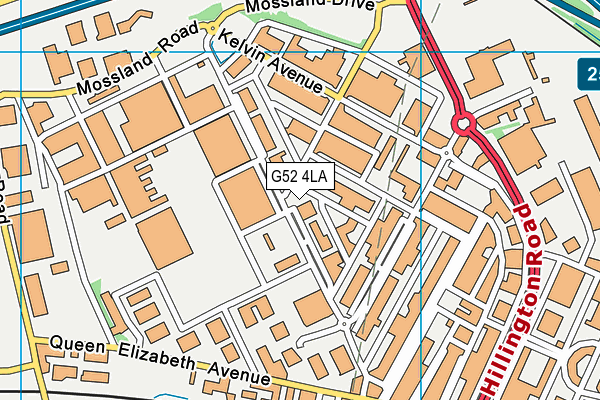 G52 4LA map - OS VectorMap District (Ordnance Survey)