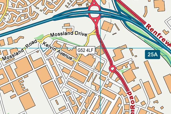G52 4LF map - OS VectorMap District (Ordnance Survey)