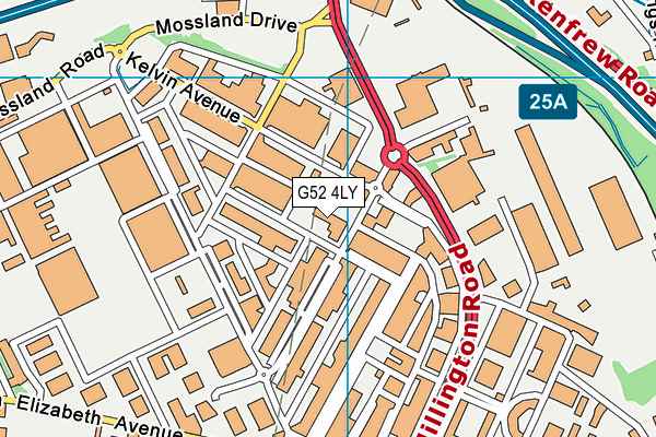 G52 4LY map - OS VectorMap District (Ordnance Survey)