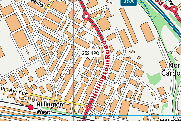 G52 4PQ map - OS VectorMap District (Ordnance Survey)