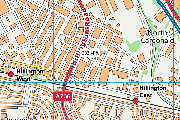 G52 4PR map - OS VectorMap District (Ordnance Survey)