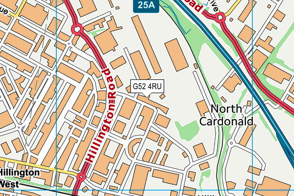 G52 4RU map - OS VectorMap District (Ordnance Survey)