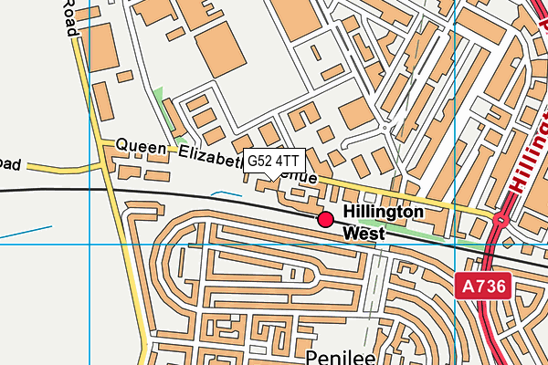 G52 4TT map - OS VectorMap District (Ordnance Survey)