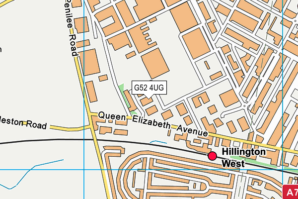 G52 4UG map - OS VectorMap District (Ordnance Survey)