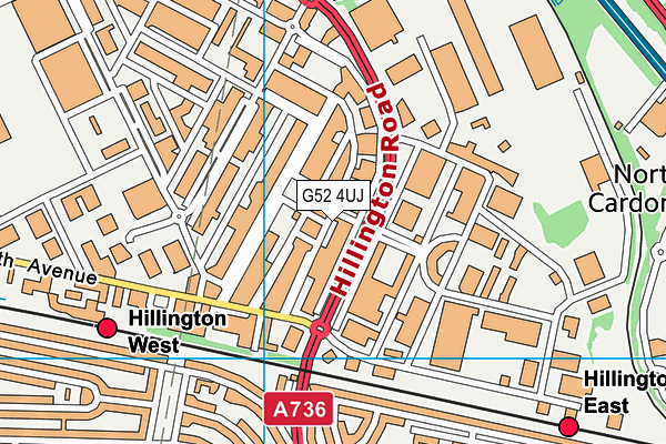 G52 4UJ map - OS VectorMap District (Ordnance Survey)