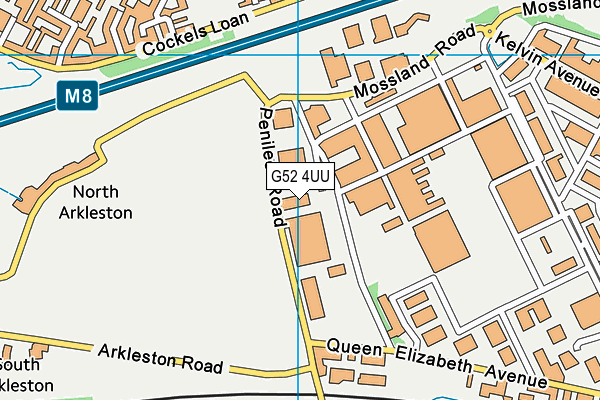 G52 4UU map - OS VectorMap District (Ordnance Survey)