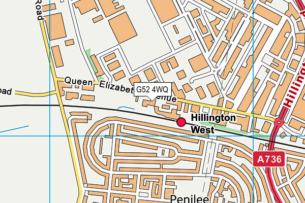 G52 4WQ map - OS VectorMap District (Ordnance Survey)