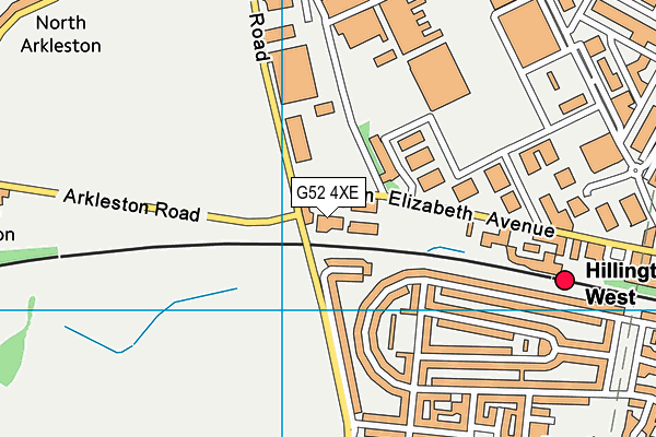 G52 4XE map - OS VectorMap District (Ordnance Survey)