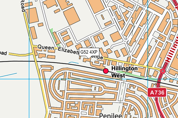 G52 4XP map - OS VectorMap District (Ordnance Survey)