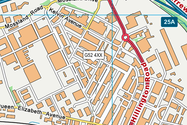 G52 4XX map - OS VectorMap District (Ordnance Survey)