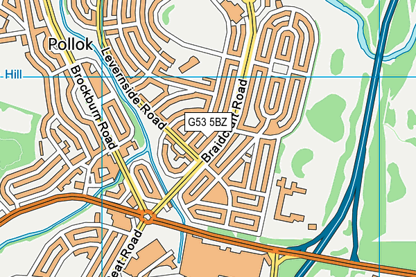 G53 5BZ map - OS VectorMap District (Ordnance Survey)