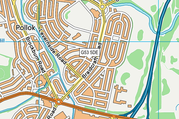 G53 5DE map - OS VectorMap District (Ordnance Survey)