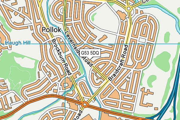 G53 5DQ map - OS VectorMap District (Ordnance Survey)
