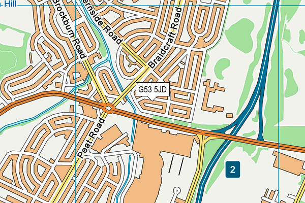 G53 5JD map - OS VectorMap District (Ordnance Survey)