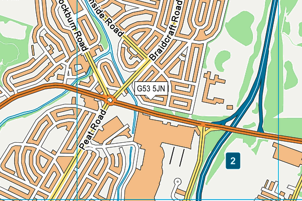 G53 5JN map - OS VectorMap District (Ordnance Survey)