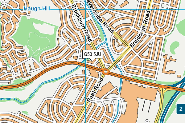 G53 5JU map - OS VectorMap District (Ordnance Survey)