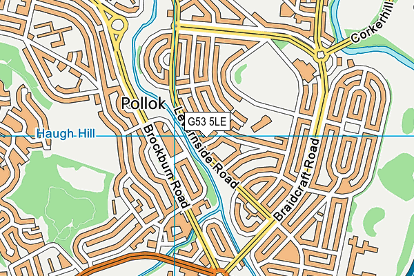 G53 5LE map - OS VectorMap District (Ordnance Survey)