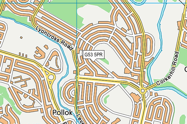 G53 5PR map - OS VectorMap District (Ordnance Survey)