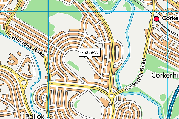 G53 5PW map - OS VectorMap District (Ordnance Survey)