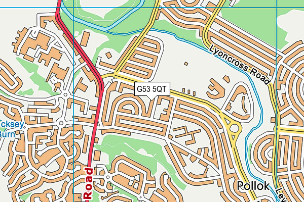 G53 5QT map - OS VectorMap District (Ordnance Survey)