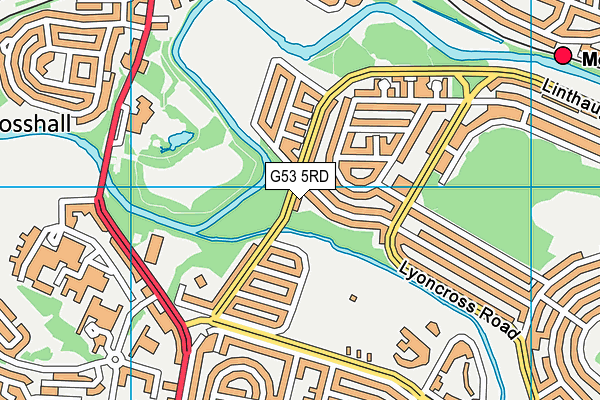 G53 5RD map - OS VectorMap District (Ordnance Survey)