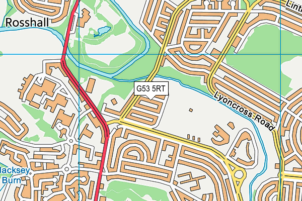 G53 5RT map - OS VectorMap District (Ordnance Survey)