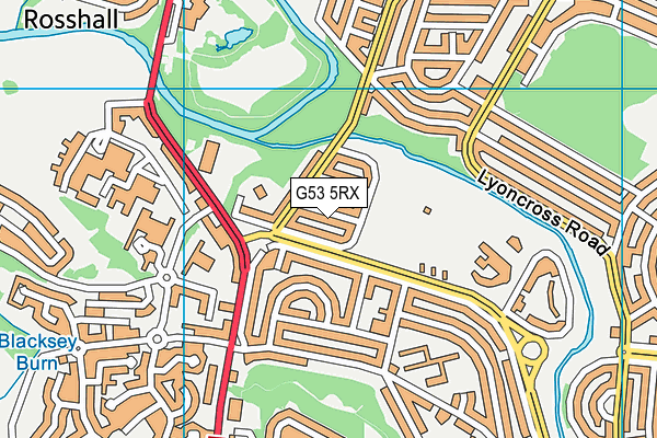 G53 5RX map - OS VectorMap District (Ordnance Survey)