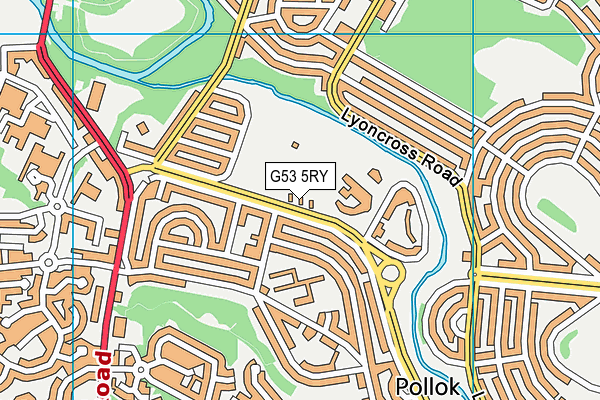G53 5RY map - OS VectorMap District (Ordnance Survey)