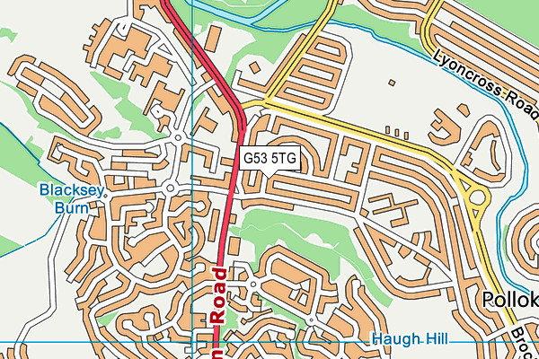 G53 5TG map - OS VectorMap District (Ordnance Survey)