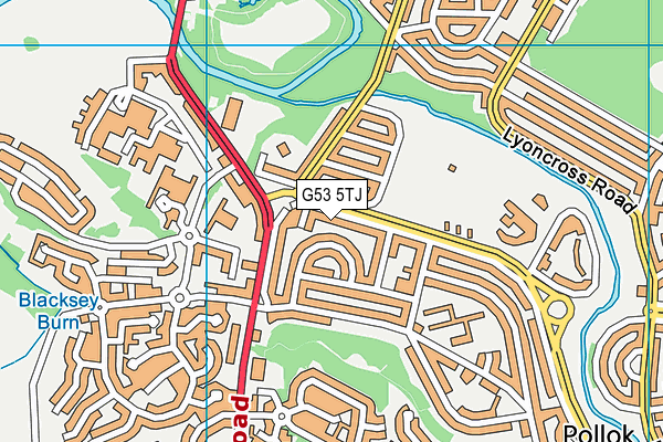 G53 5TJ map - OS VectorMap District (Ordnance Survey)