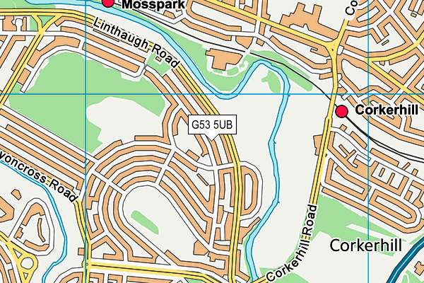 G53 5UB map - OS VectorMap District (Ordnance Survey)