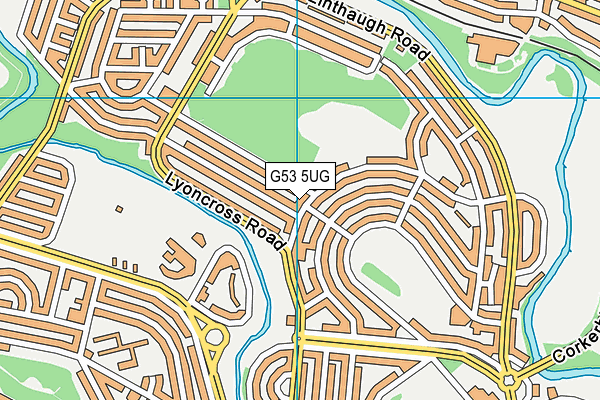 G53 5UG map - OS VectorMap District (Ordnance Survey)