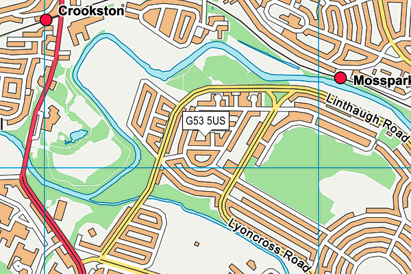 G53 5US map - OS VectorMap District (Ordnance Survey)