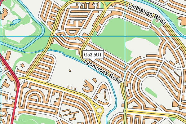 G53 5UT map - OS VectorMap District (Ordnance Survey)