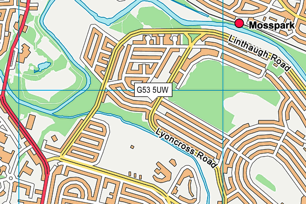 G53 5UW map - OS VectorMap District (Ordnance Survey)