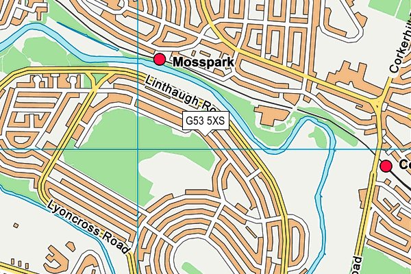 G53 5XS map - OS VectorMap District (Ordnance Survey)
